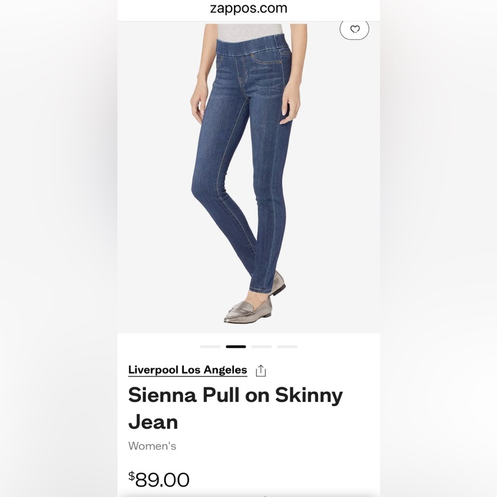 Liverpool Jeans Company- Sienna pull-on denim jeggings.  Petite 8/29